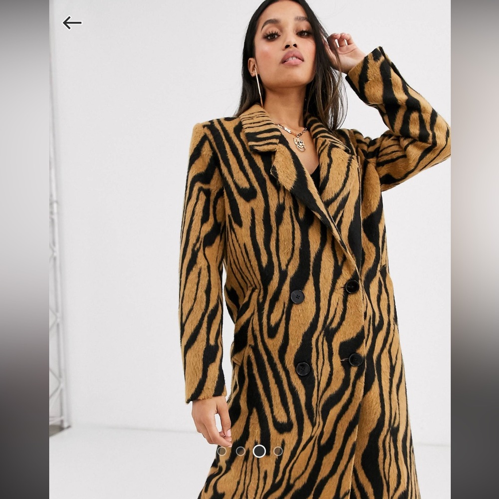 NWT ASOS Tiger Double Breasted Coat